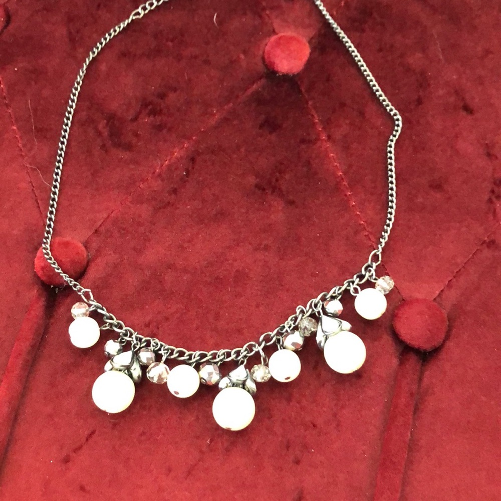 Pearl and crystal necklace